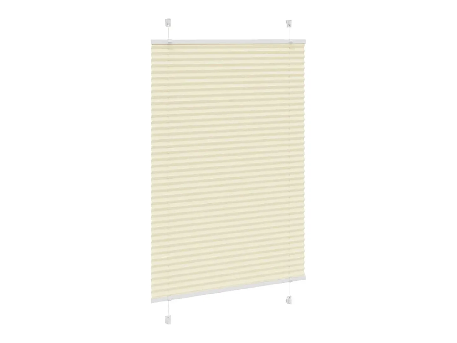 Estor plisado color crema 85x150 cm ancho tela 84,4 cm poliéster