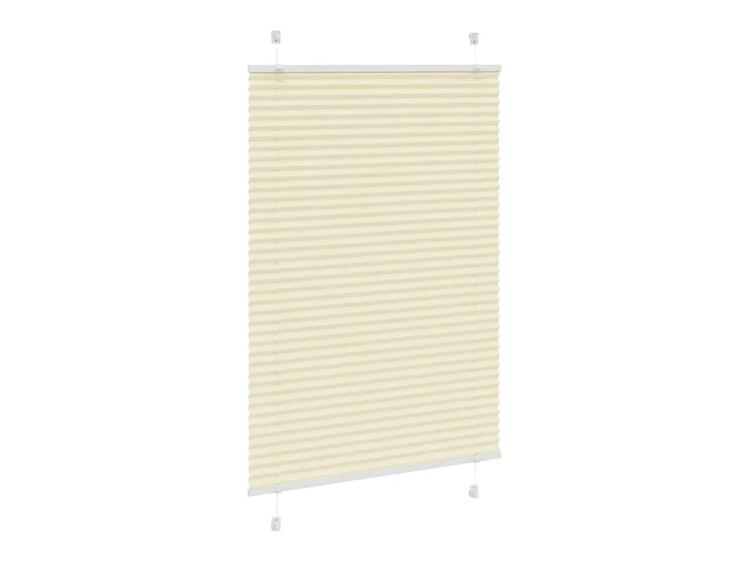Estor plisado color crema 100x150 cm ancho tela 99,4cm poliéster