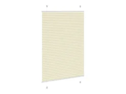 Estor plisado color crema 90x150 cm ancho tela 89,4 cm poliéster