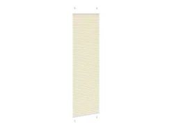 Estor plisado color crema 60x200 cm ancho tela 59,4 cm poliéster