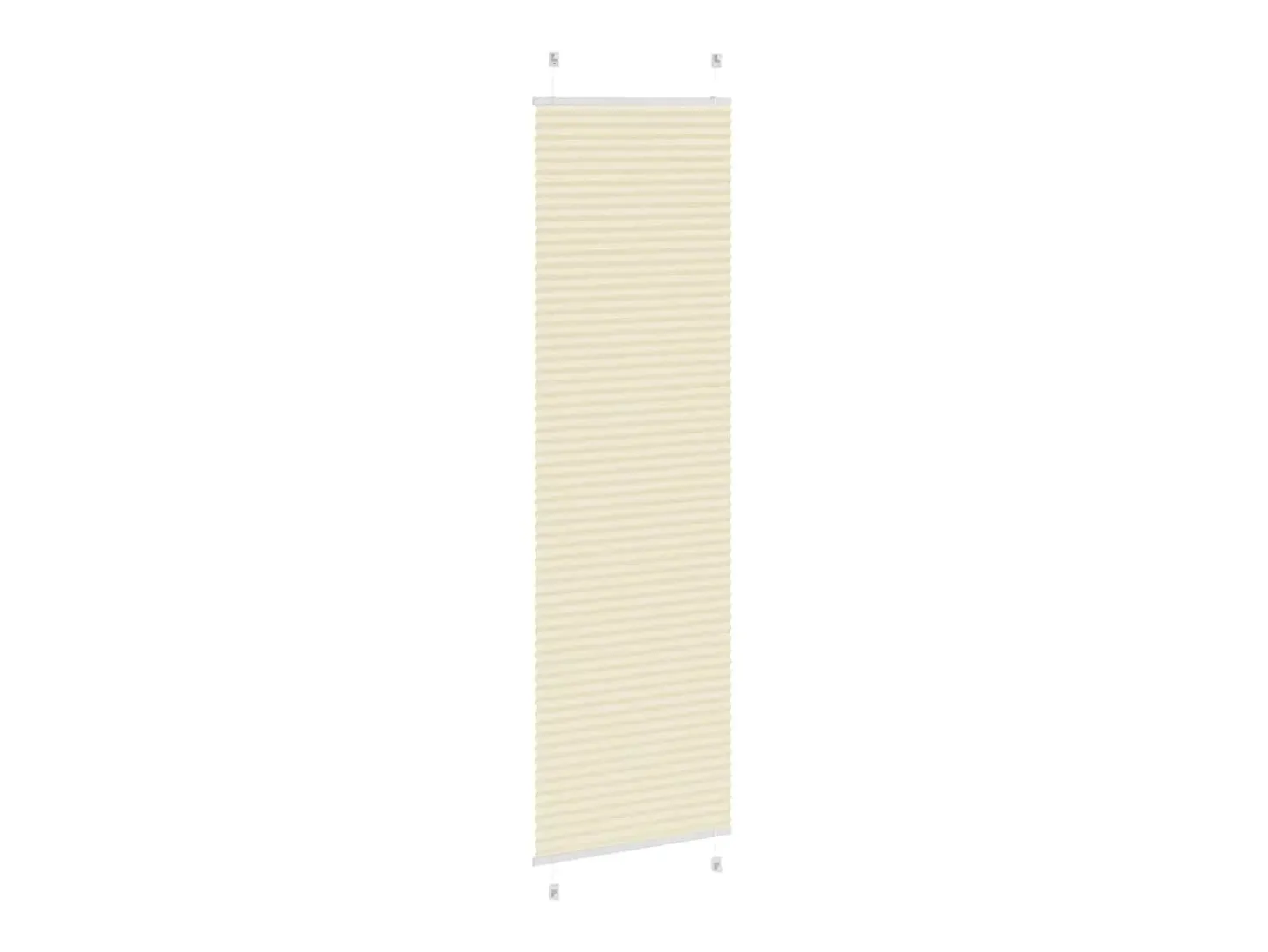 Estor plisado color crema 60x200 cm ancho tela 59,4 cm poliéster