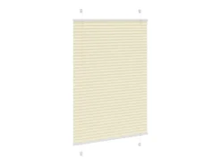 Estor plisado color crema 85x100 cm ancho tela 84,4 cm poliéster