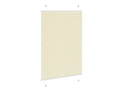 Estor plisado color crema 85x100 cm ancho tela 84,4 cm poliéster
