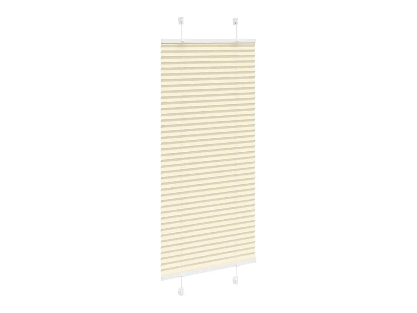 Estor plisado color crema 55x150 cm ancho tela 54,4 cm poliéster