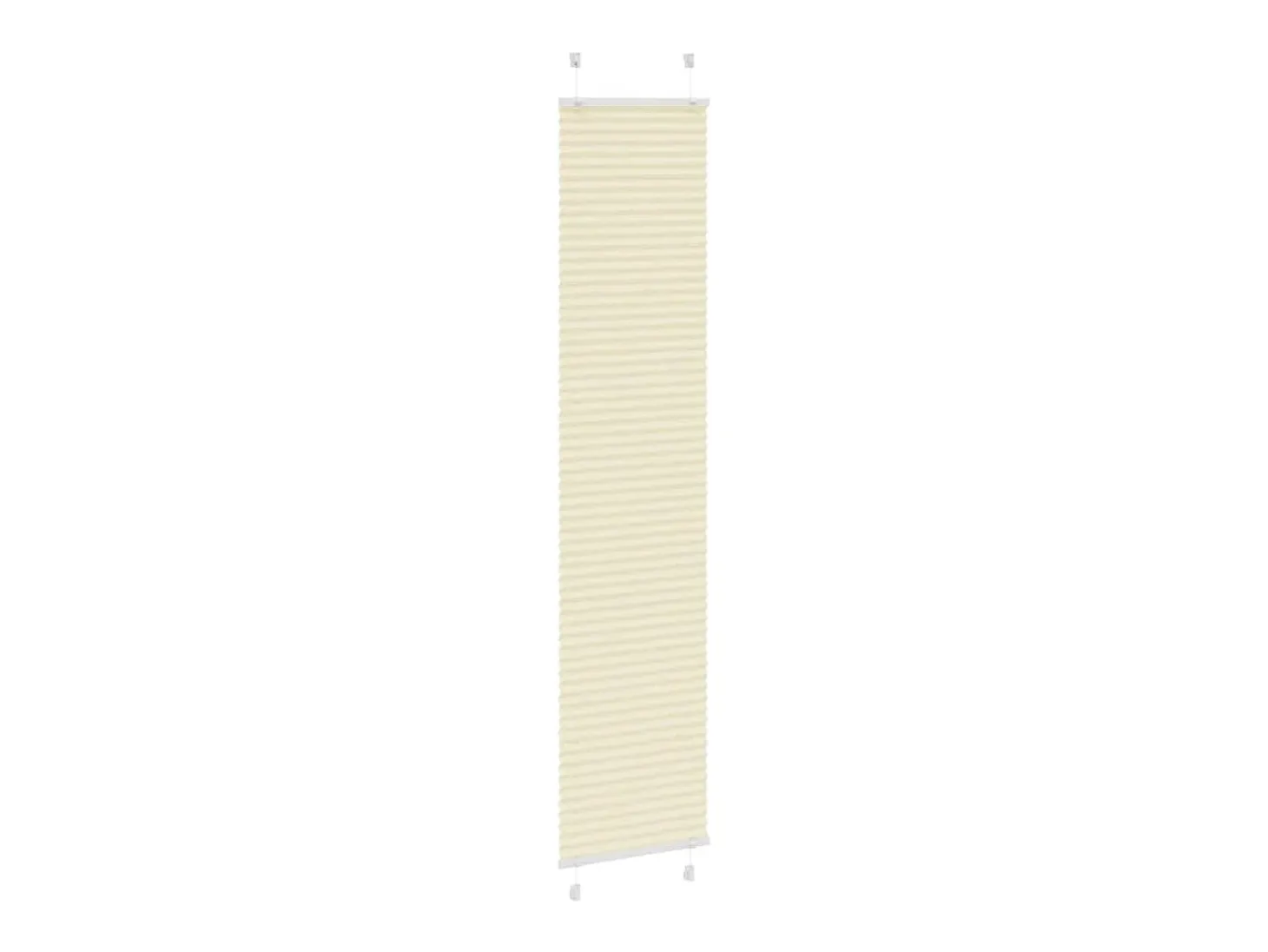 Estor plisado color crema 40x200 cm ancho tela 39,4 cm poliéster
