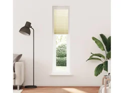 Estor plisado color crema 40x200 cm ancho tela 39,4 cm poliéster