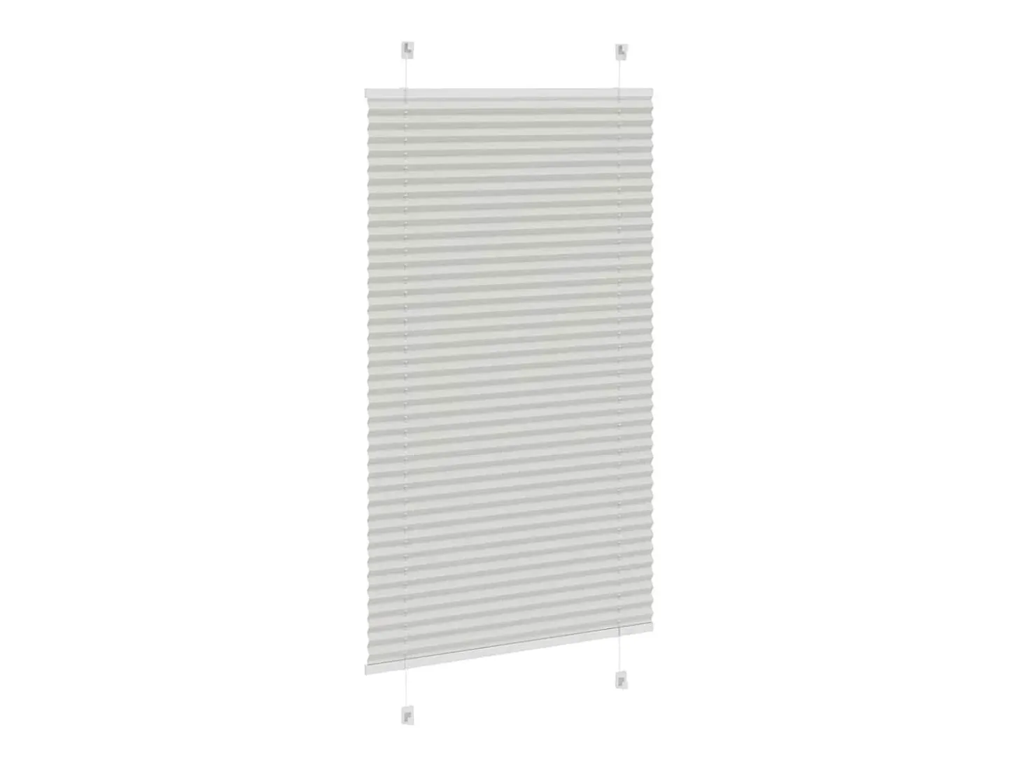 Estor plisado gris claro 80x100 cm ancho tela 79,4 cm