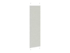 Estor plisado gris claro 55x200 cm ancho tela 54,4 cm