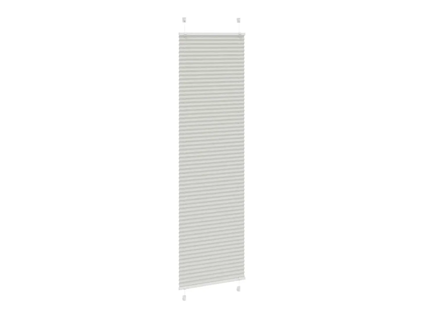 Estor plisado gris claro 60x200 cm ancho tela 59,4 cm