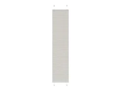 Estor plisado gris claro 50x200 cm ancho tela 49,4 cm
