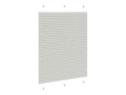 Estor plisado gris claro 105x150cm ancho tela 104,4cm