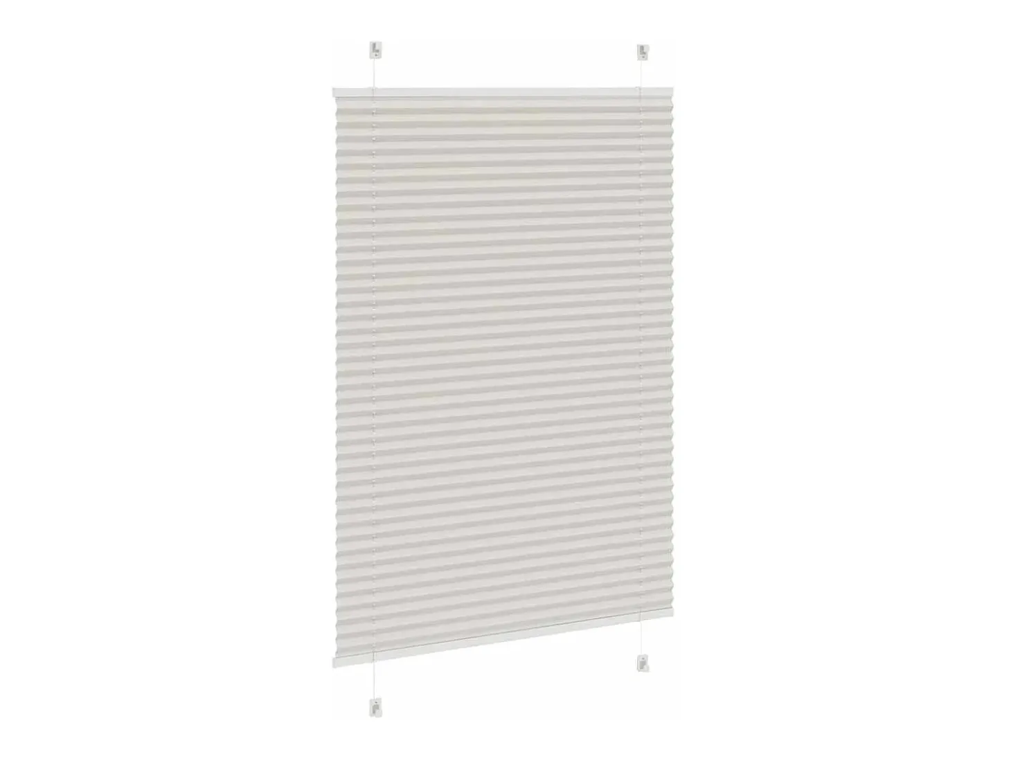 Estor plisado gris claro 90x100 cm ancho tela 89,4 cm