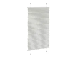 Estor plisado gris claro 75x150 cm ancho tela 74,4 cm