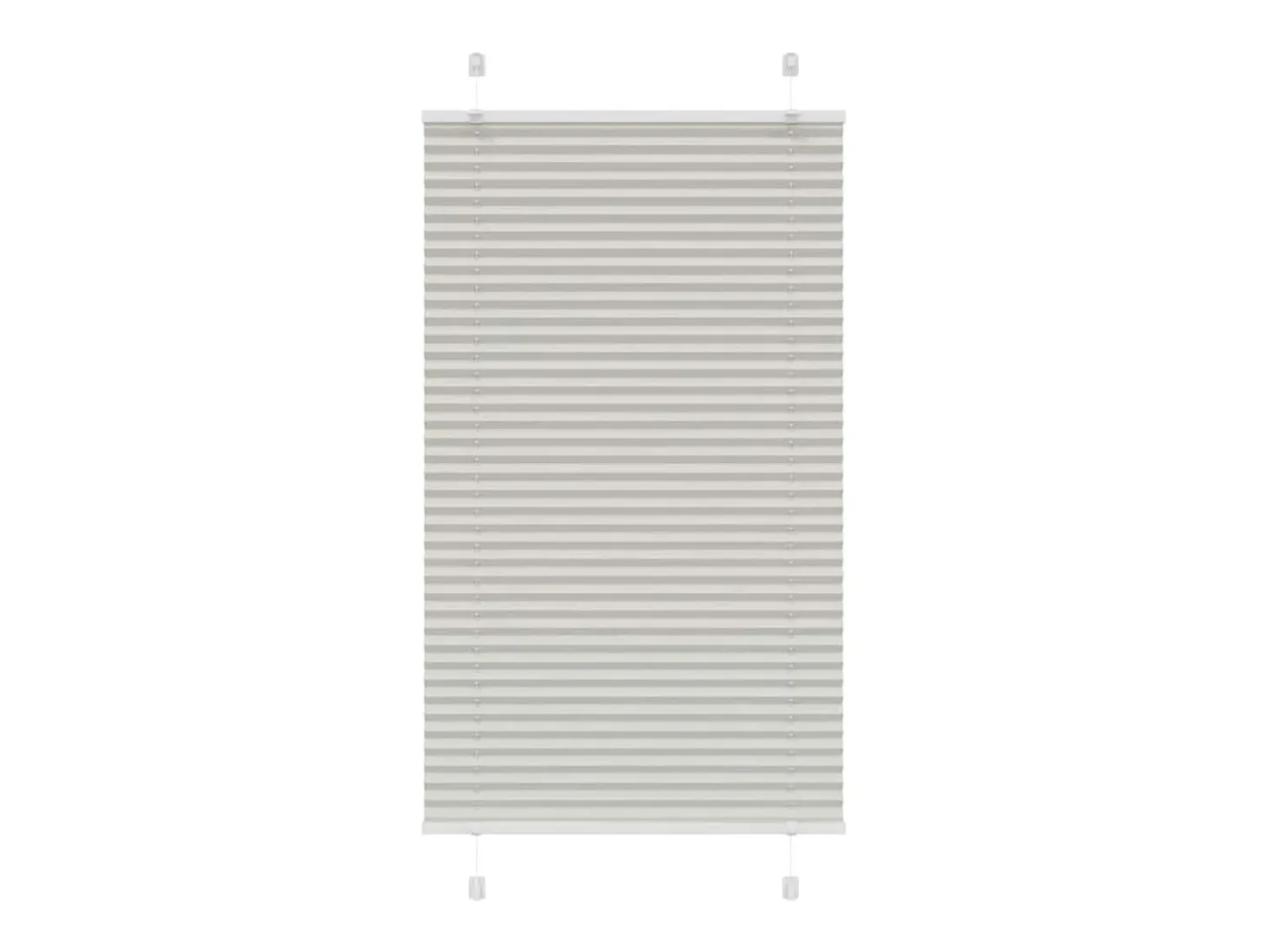 Estor plisado gris claro 75x150 cm ancho tela 74,4 cm
