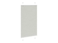 Estor plisado gris claro 75x150 cm ancho tela 74,4 cm