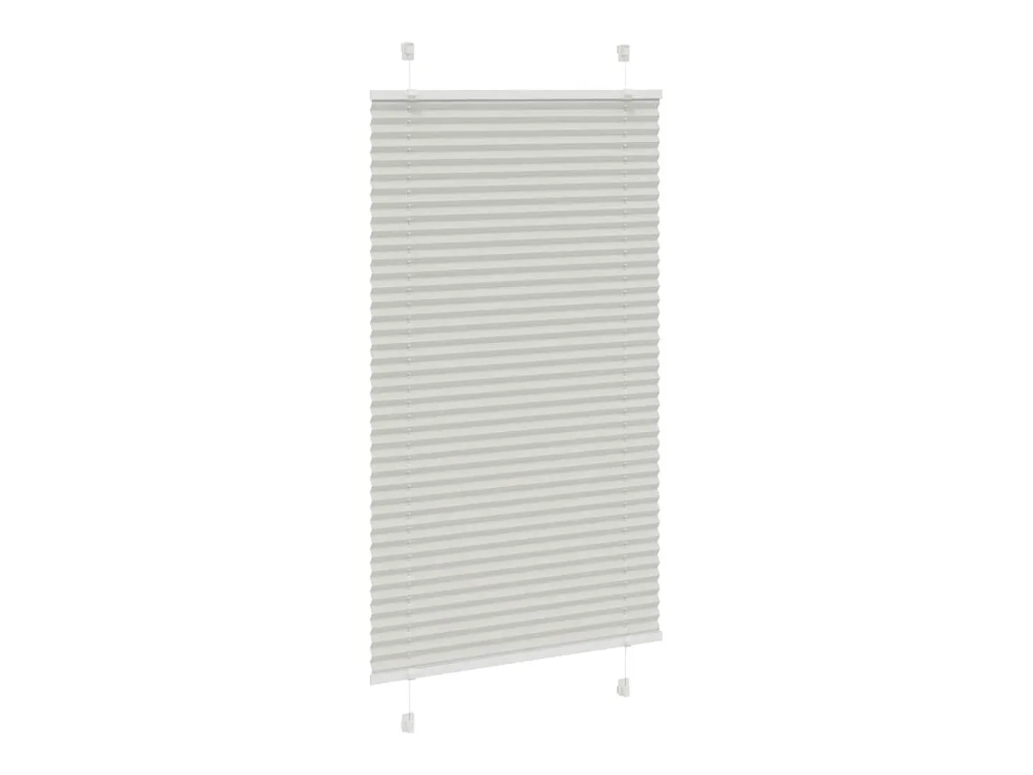 Estor plisado gris claro 75x150 cm ancho tela 74,4 cm