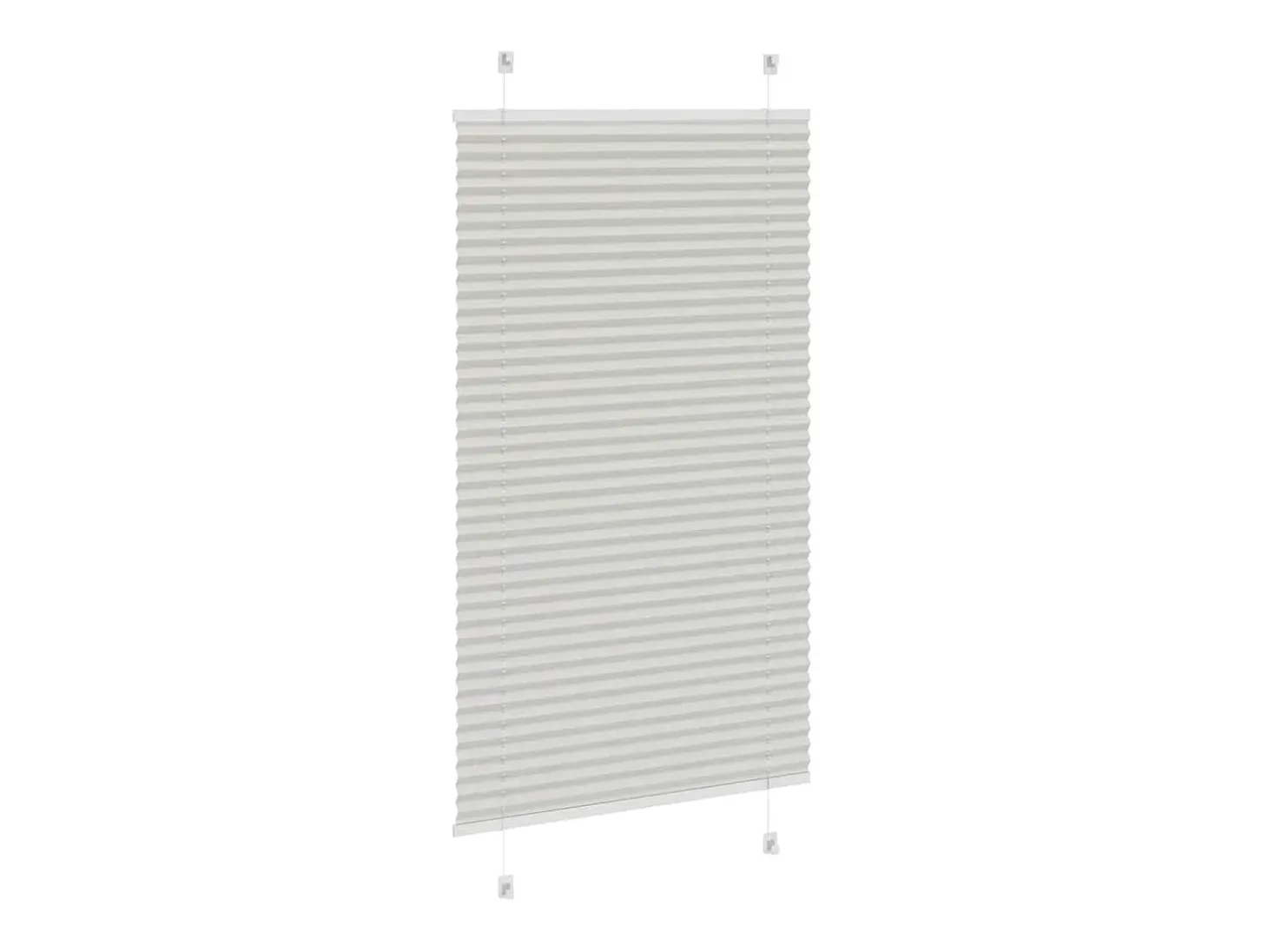 Estor plisado gris claro 70x100 cm ancho tela 69,4 cm