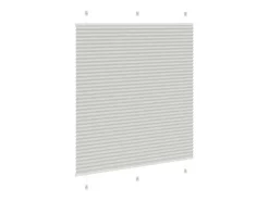 Estor plisado gris claro 115x100cm ancho tela 114,4cm