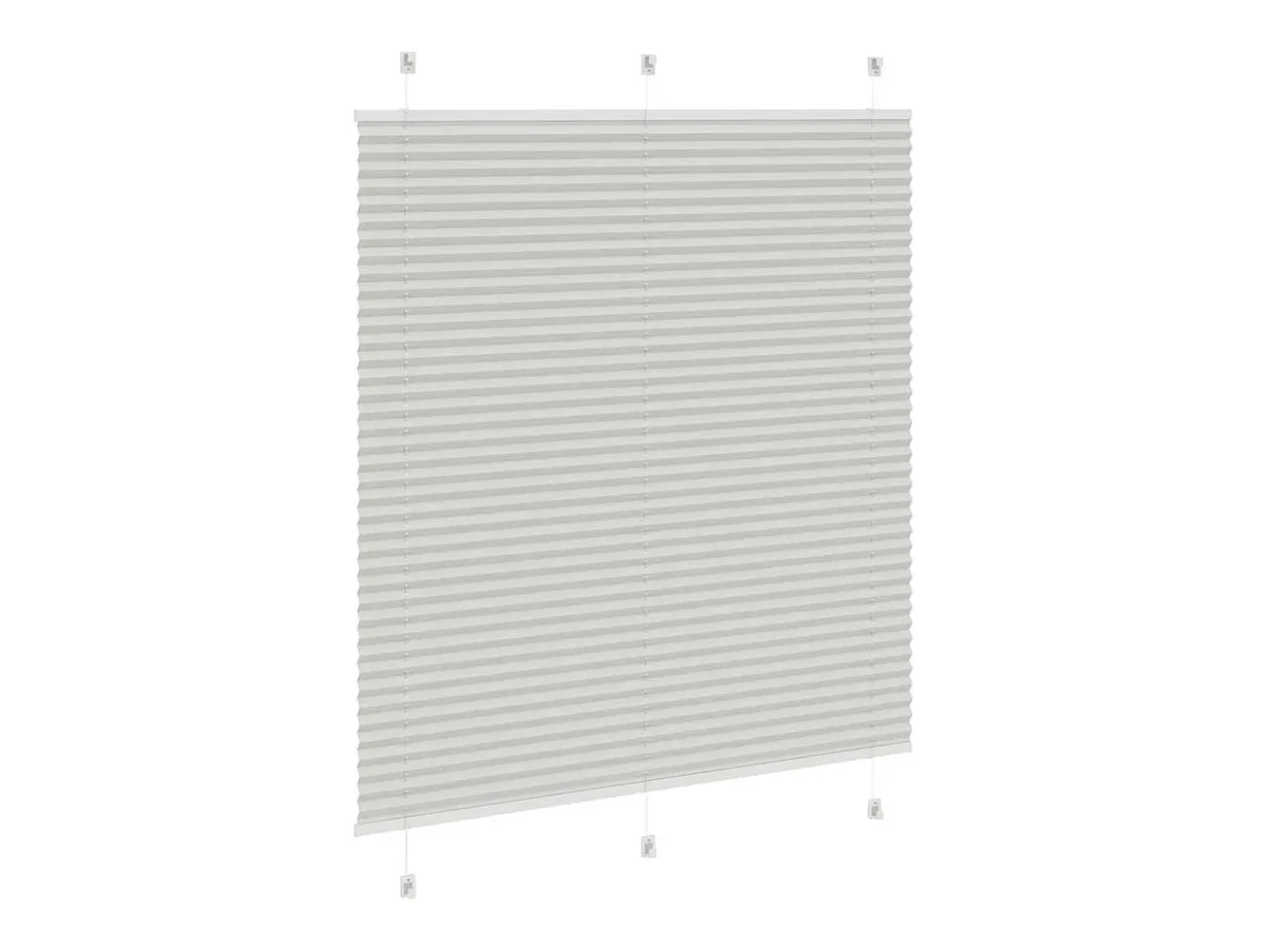 Estor plisado gris claro 115x100cm ancho tela 114,4cm