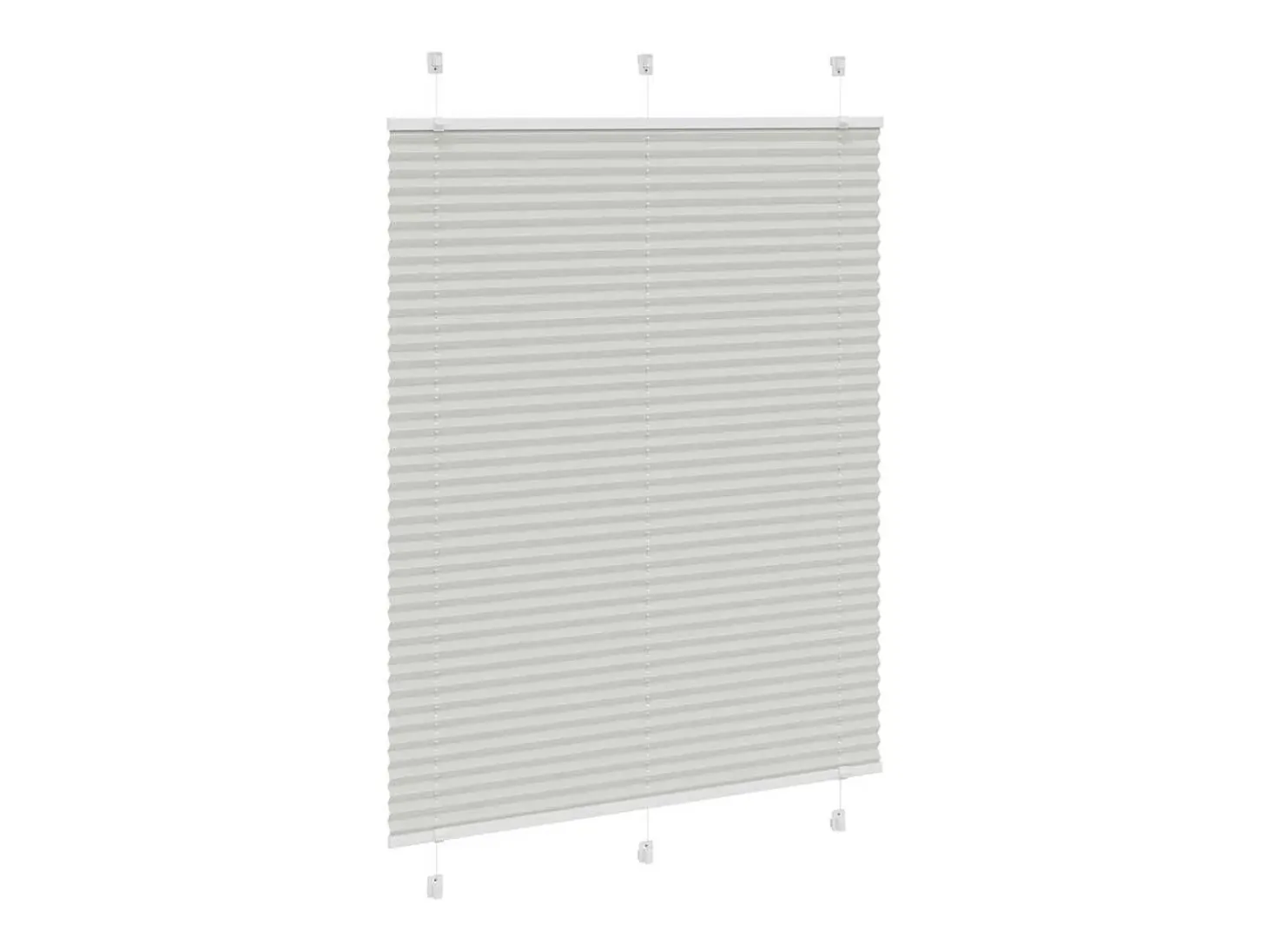 Estor plisado gris claro 110x150cm ancho tela 109,4cm