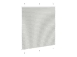 Estor plisado gris claro 120x150cm ancho tela 119,4cm