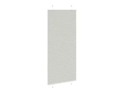 Estor plisado gris claro 85x200 cm ancho tela 84,4 cm