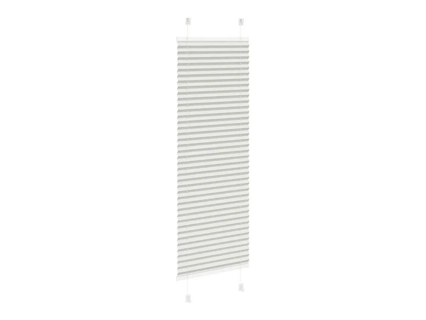 Estor plisado gris claro 45x100 cm ancho tela 44,4 cm