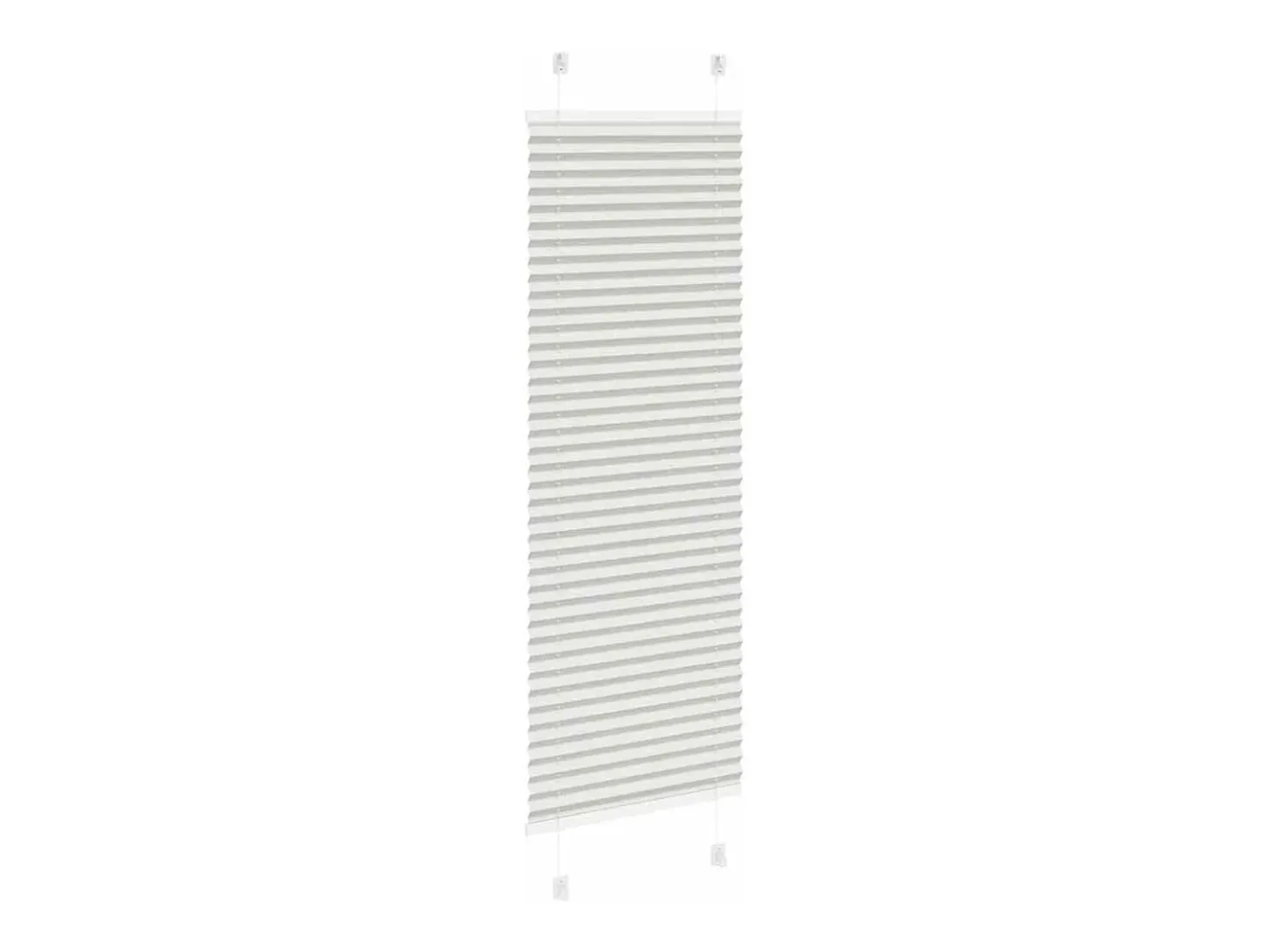 Estor plisado gris claro 50x100 cm ancho tela 49,4 cm