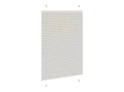 Estor plisado gris claro 95x150 cm ancho tela 94,4 cm