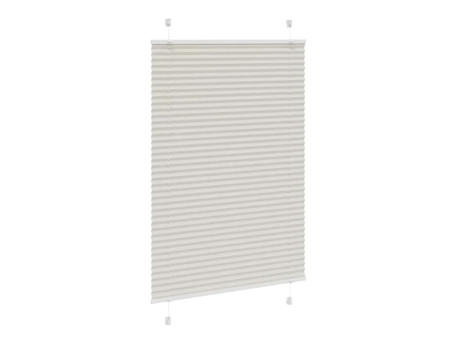 Estor plisado gris claro 100x150 cm ancho tela 99,4 cm