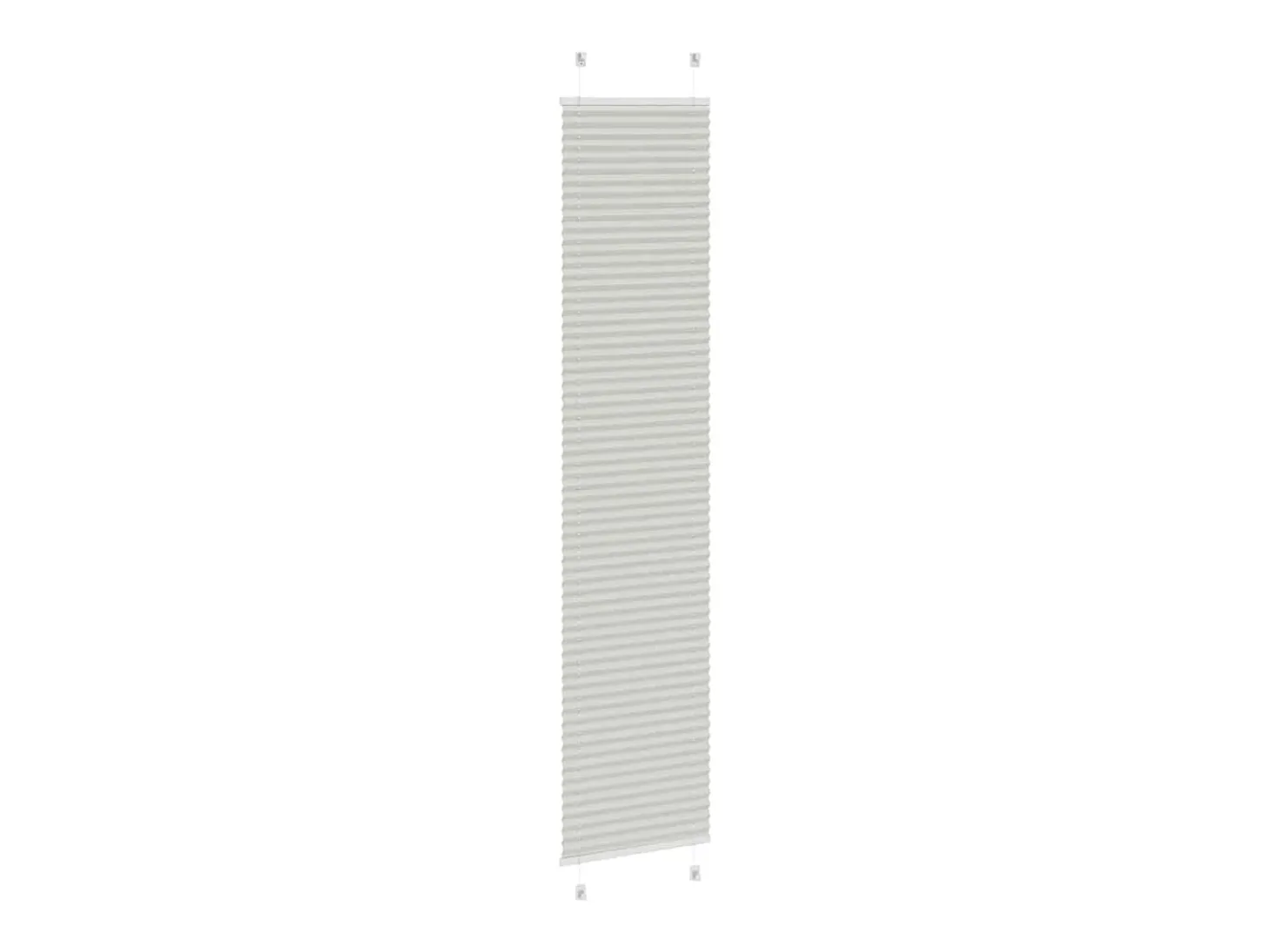 Estor plisado gris claro 40x200 cm ancho tela 39,4 cm