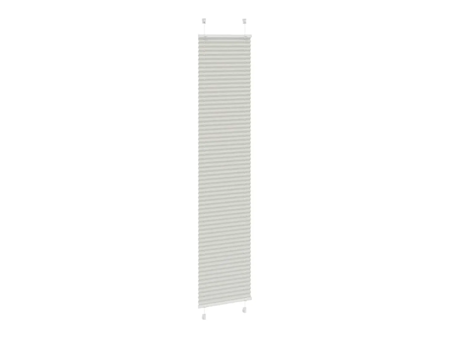Estor plisado gris claro 40x200 cm ancho tela 39,4 cm