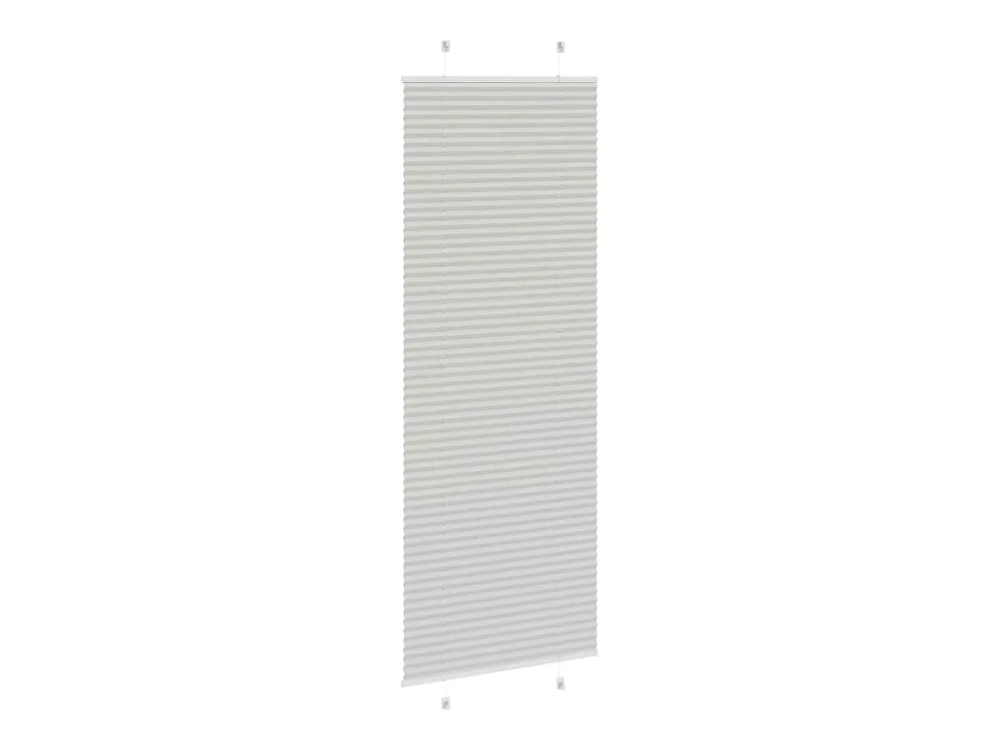 Estor plisado gris claro 70x200 cm ancho tela 69,4 cm