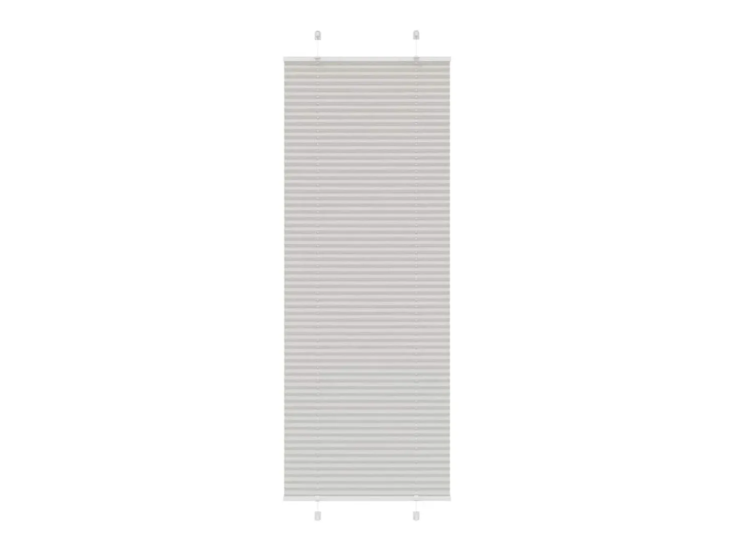 Estor plisado gris claro 70x200 cm ancho tela 69,4 cm