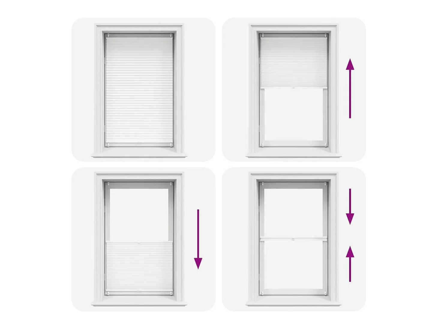 Estor plisado 80x100 cm Blanco