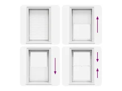 Estor plisado 90x100 cm Blanco