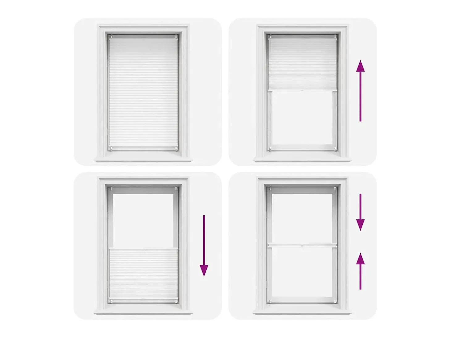 Estor plisado 90x100 cm Blanco