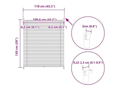 Estor plisado 110x150 cm Blanco