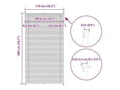 Estor plisado 110x200 cm Blanco