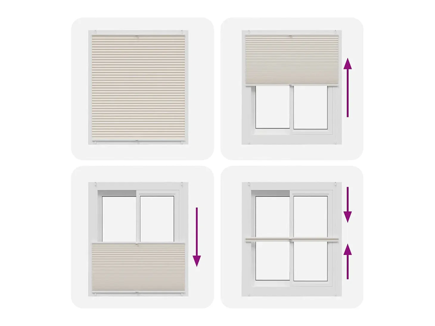 Estor plisado 110x150 cm Crema