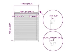 Estor plisado 110x150 cm Crema