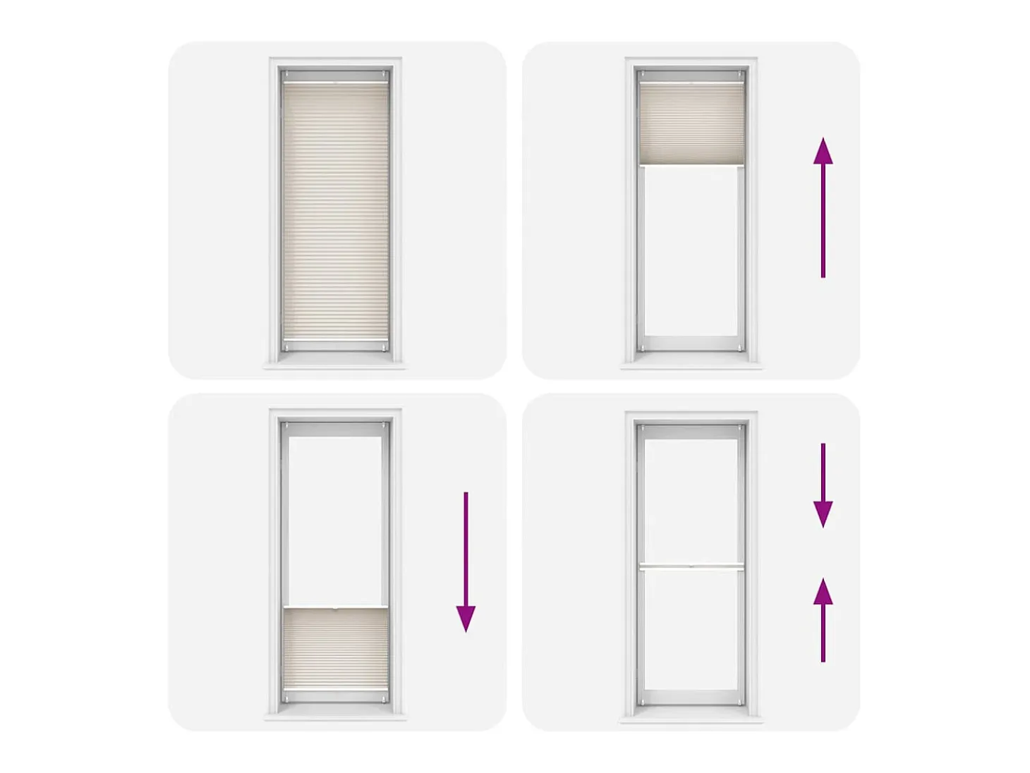 Estor plisado 70x200 cm Crema