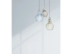 Eustoma Lámpara Colgante Techo Dome Níquel, 1 Luz, E14
