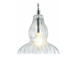 Eustoma Lámpara Colgante Techo Dome Níquel, 1 Luz, E14