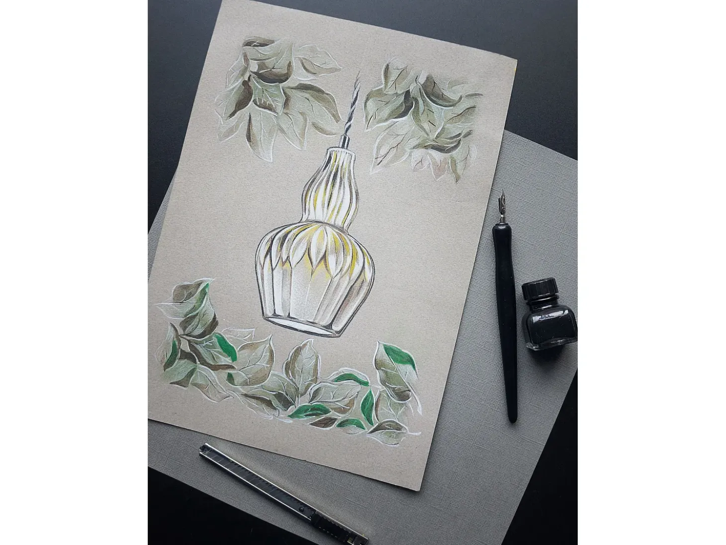 Eustoma Lámpara Colgante Techo Dome Níquel, 1 Luz, E14
