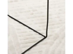 Everlyn Alfombra de pelo corto look escandinavo IZA crema 80x150 cm