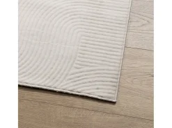 Everlyn Alfombra de pelo corto look escandinavo IZA crema 160x230 cm