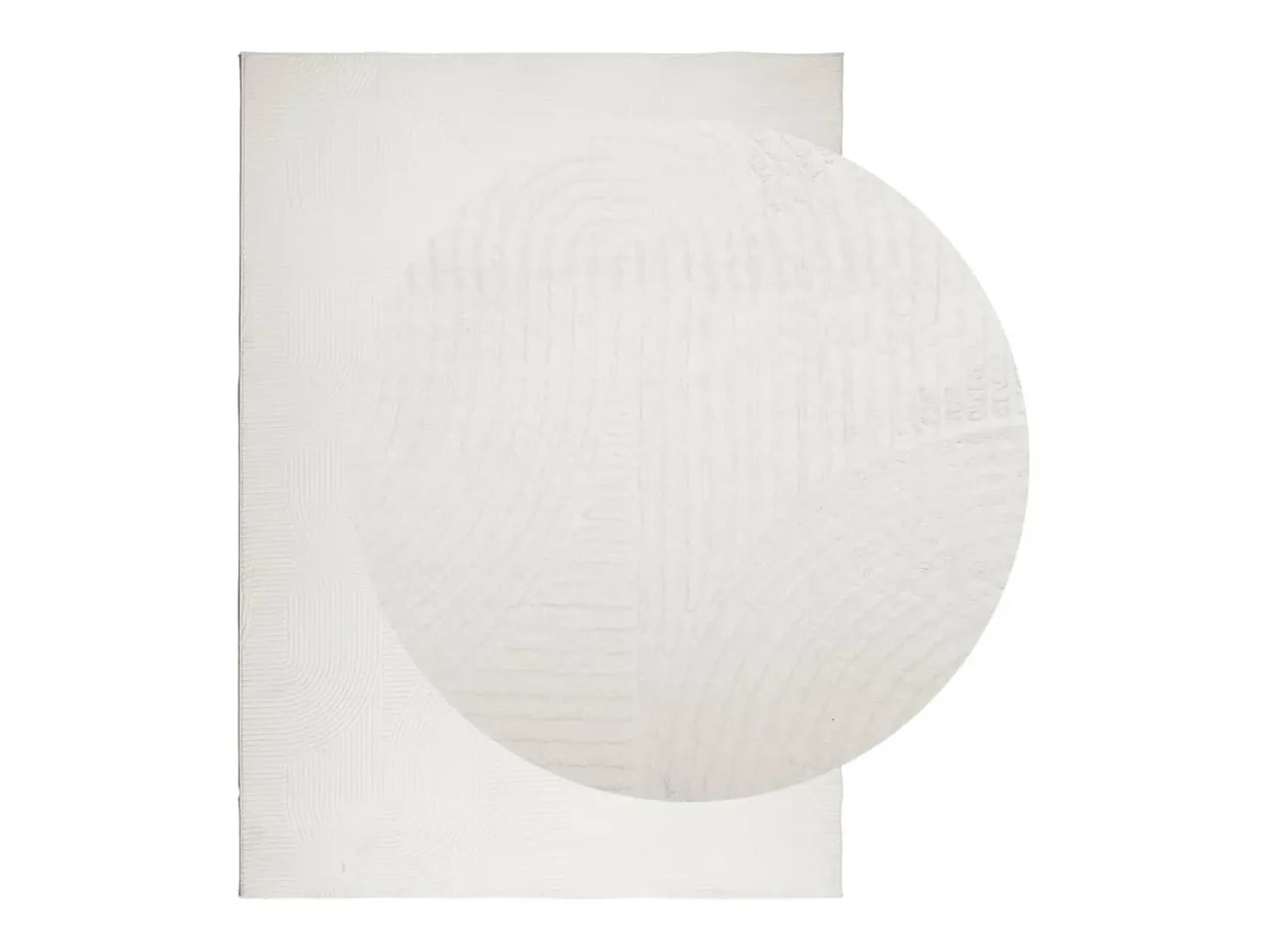 Everlyn Alfombra de pelo corto look escandinavo IZA crema 200x280 cm