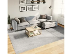 Everlyn Alfombra de pelo corto look escandinavo IZA gris 240x340 cm