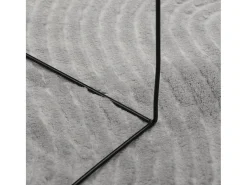 Everlyn Alfombra de pelo corto look escandinavo IZA gris 240x340 cm